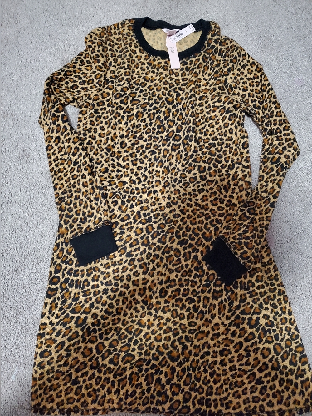Leopard Print Victoria's Secret Long Night Shirt Size Medium
